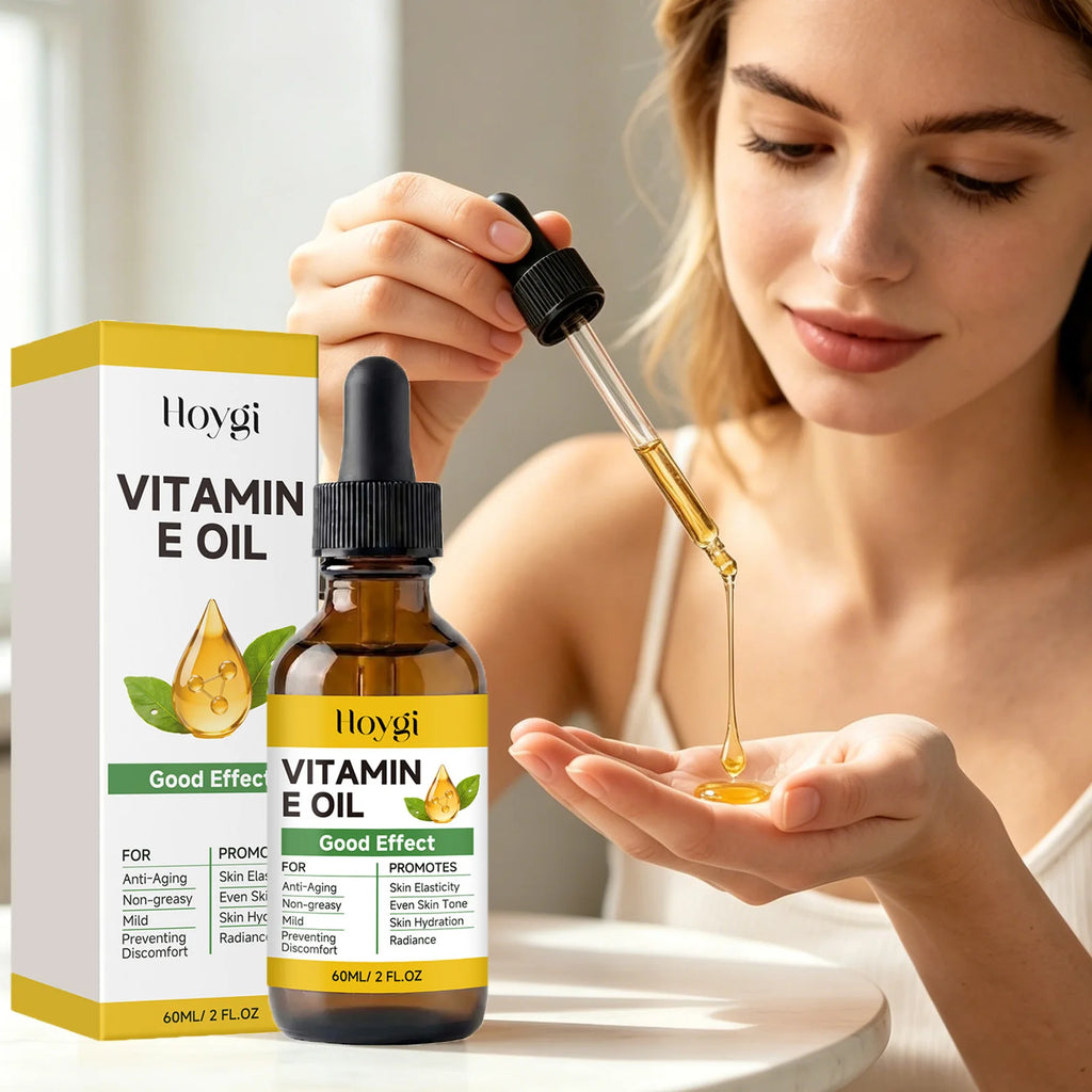 Vitamin E Oil Moisturizing Firming Improves Skin Softness Brightens Skin Tone Hydration Oil for Face Body Hands Nails & Hair Qme