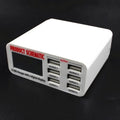 6port 6A Smart Multi Port Fast Charge Digital Universal Automatic Identification Charge Independent LCD Display Phone Charger Qme AU