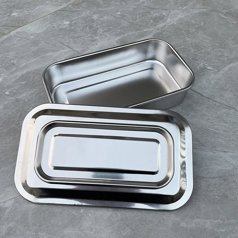 Dentist Storage Box Stainless Steel Instrument Dental Tray Surgical Qme