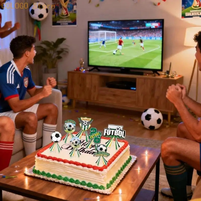Soccer Theme Cake Toppers World Game Designs Cupcake Picks Decoration Qme