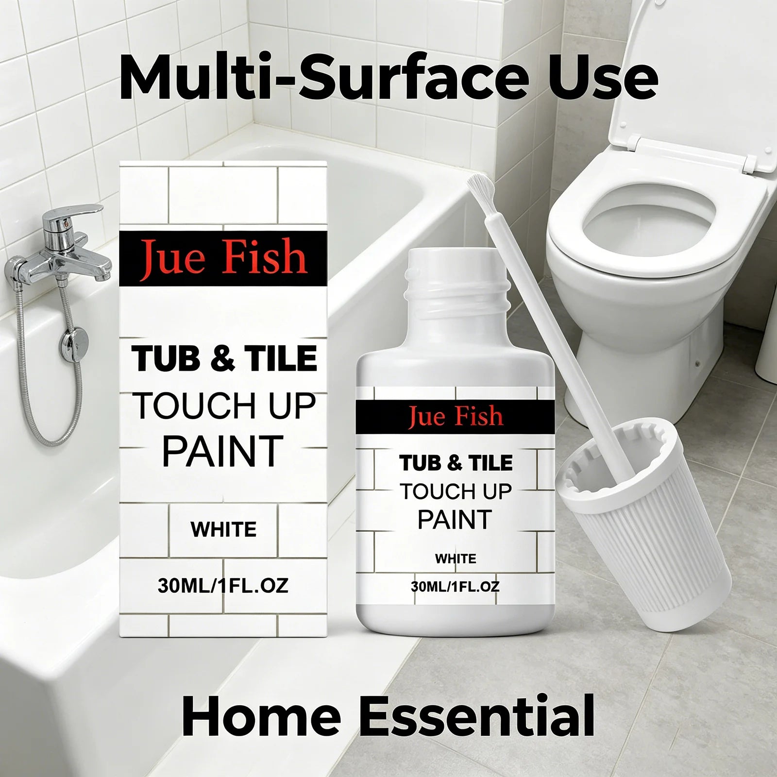 Bathtub Ceramic Repair Paint Covering Scratches & Stains Restore Bright White Luster Renovation Quick Drying Tile Touch up Paint Qme