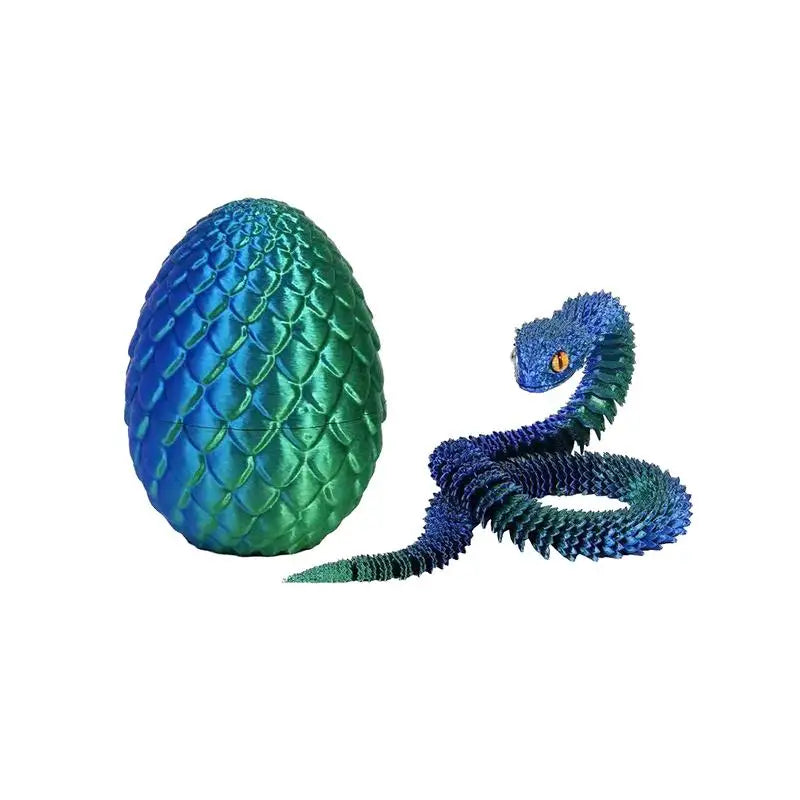 3D Printed Snake Egg Mobility Simulate Ornament Cool Funny Figurine Qme StyleB