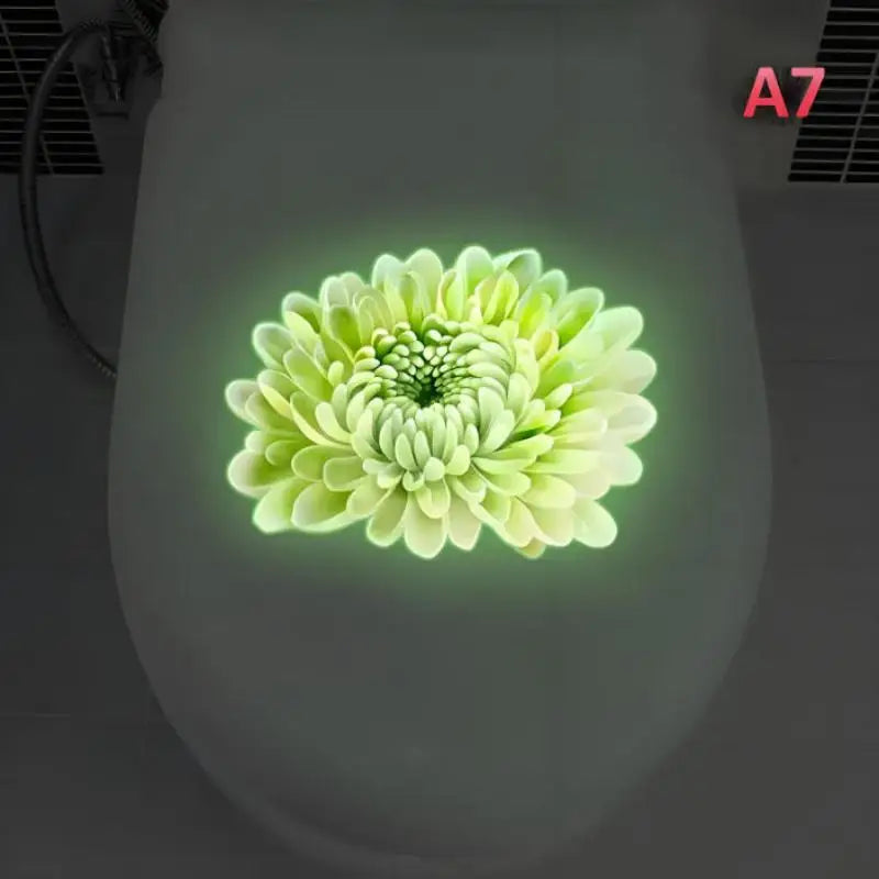 Luminous Toilet Sticker Night Light Lotus Wall Decal Seat Cover Qme A7