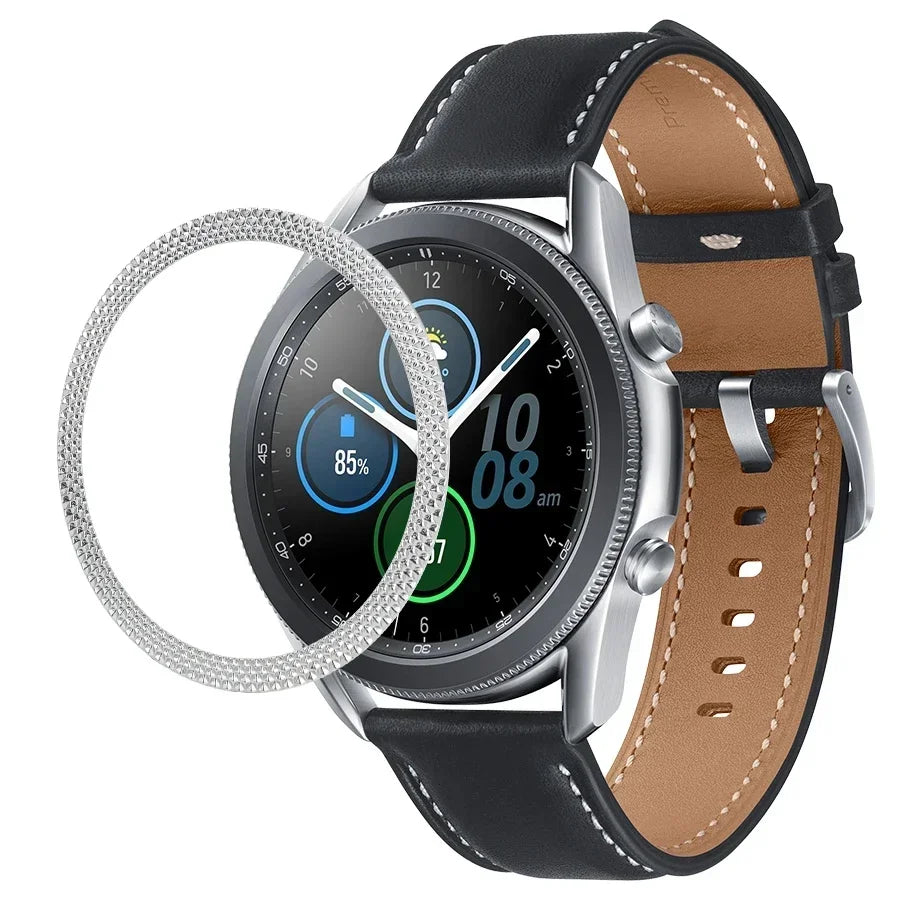 Metal Bezel for Samsung Galaxy Watch7 6 5 4 Classic 43mm 47mm 42mm 46mm 40mm 44mm Cover Ring Bumper Adhesive Case Watch3 41/45mm Qme