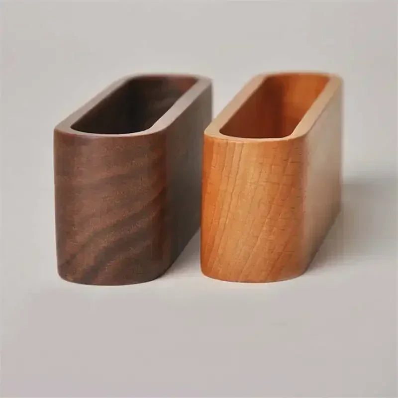 Wooden Business Card Holder Note Display Rack Office Supplies Qme