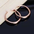 Hot Luxury 925 Sterling Silver Y2k 3.5cm Round Earrings 18K Gold color Fashion Street Versatile Jewelry Wedding Holiday Gifts Qme Champagne