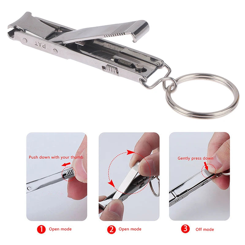 Ultra-thin Collapsible Nail Clippers Portable Stainless Steel Qme