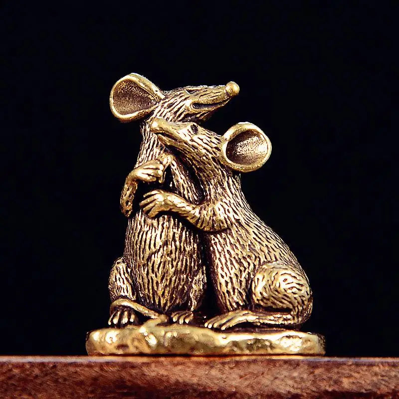 Living Room Home Decor Crafts Accessories Rat Small Statue Miniatures Qme