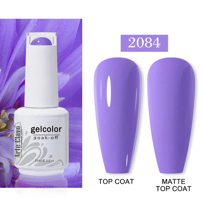 Arte Clavo15ml Gel Nail Polish Art 65 Colors Colorful Soak Off UV