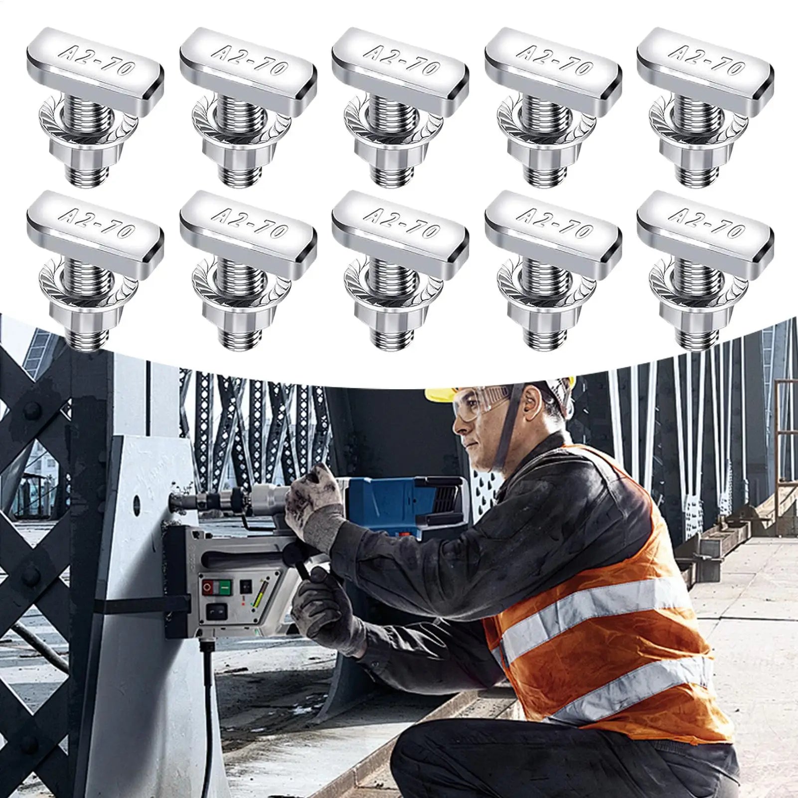 T-slot Bolts Stainless Steel T-shaped Hammer Head Screw Heavy-duty Qme