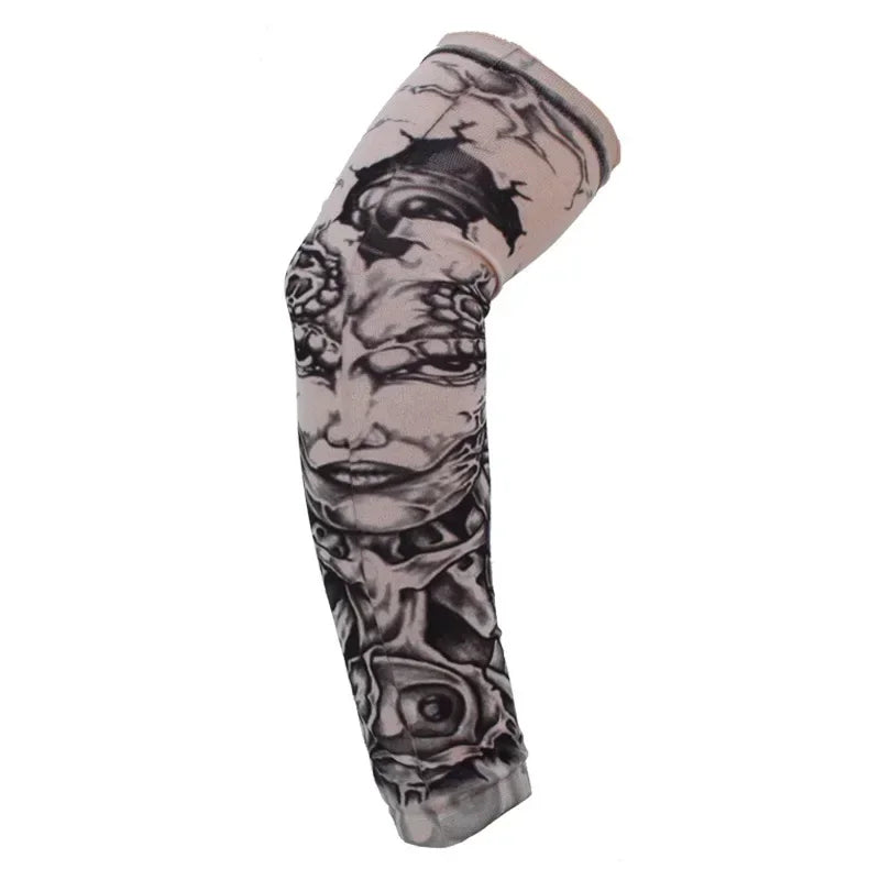 1PCS Arm Sleeves UV Protection Full Arm Cool Outdoor Golf Sports Hiking Riding Arm Tattoo Sleeve Cycling Equipment Qme X04 38-40cm