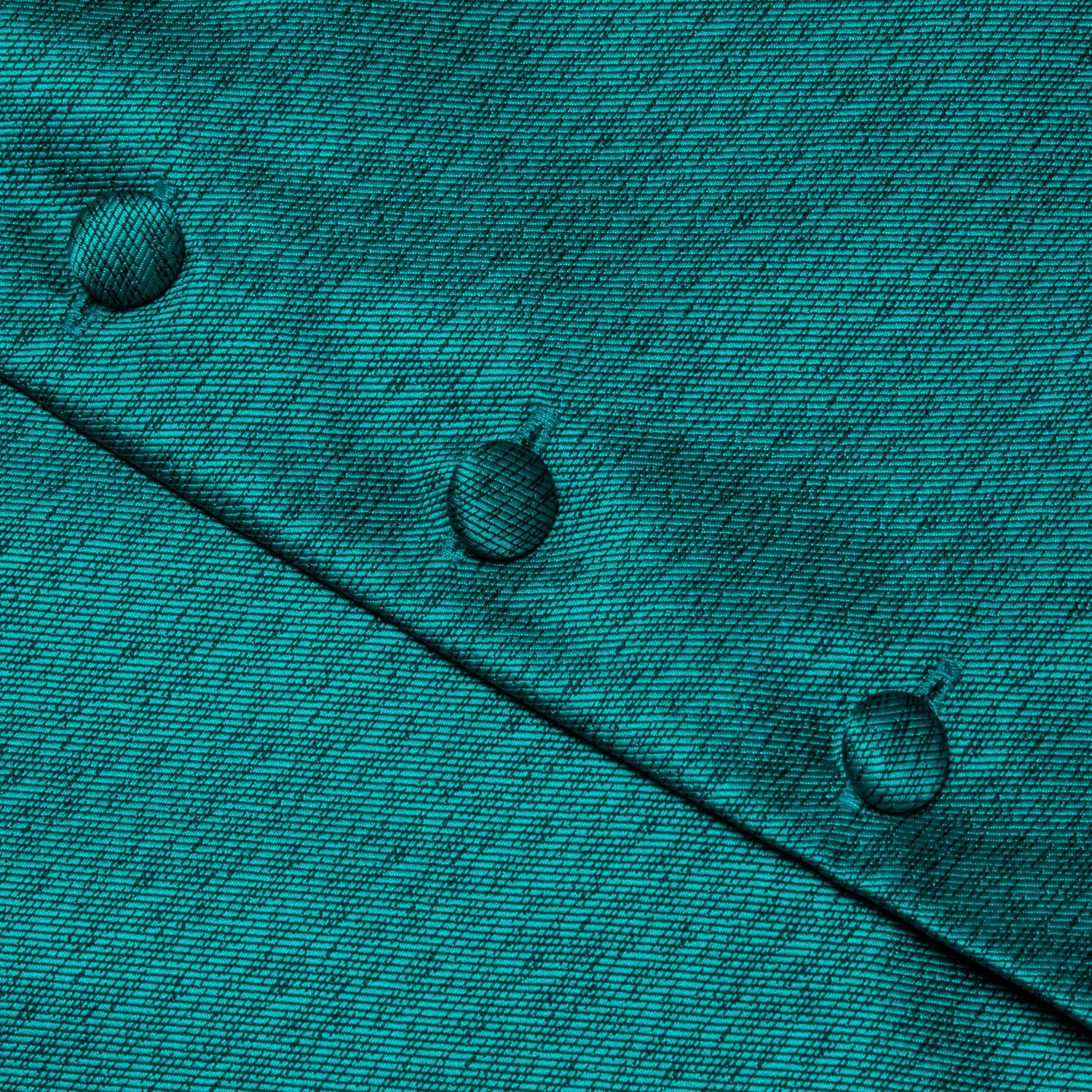 Men's Teal Textured Vest & Matching Tie Set – Fit Formal Waistcoat for Weddings, Proms and Business Events Qme