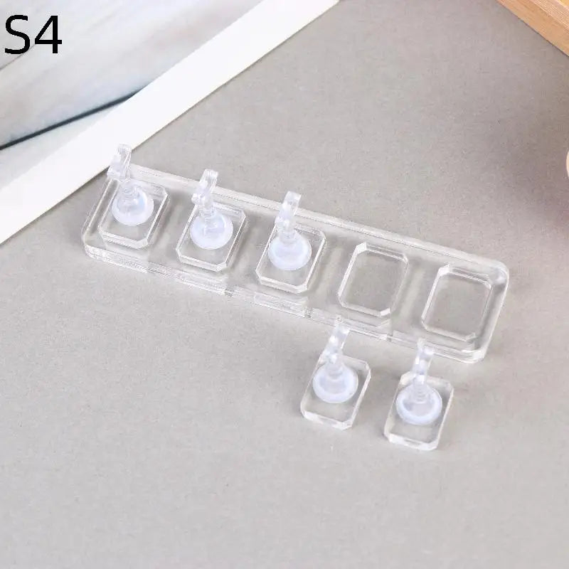 Non-magnetic Nail Display Acrylic Stand Tips Holder Practice Qme S4