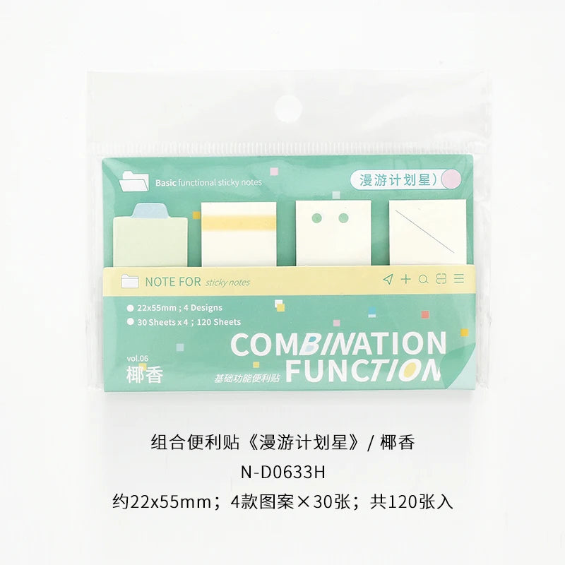 Kawaii Stickers 120/720 Sheets Bookmarks Memo Pad Cute Notepad Sticky Notes Pack School Office Supplies Aesthetic Stationery Qme E