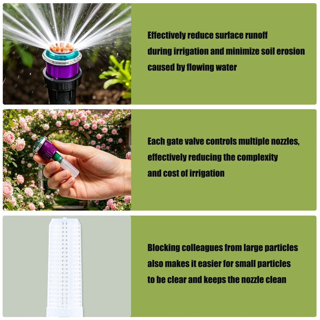 Ray Jet Nozzle Sprinkler with 90-210/360 Degree Arc Garden Water Sprinkler 2.5-10.7m Range for Plant Flower Bed and Yard Area Qme