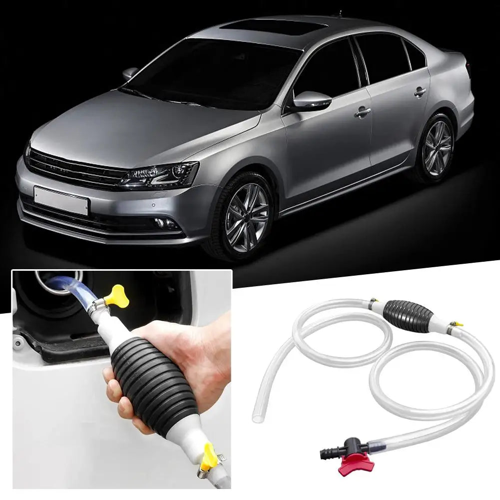 2 Meter Handy Manual Gas Oil Pump Durable For Car Liquid Gasoline Tuning Fuel Transfer Tank Injector Suction Pipe Accessories Qme
