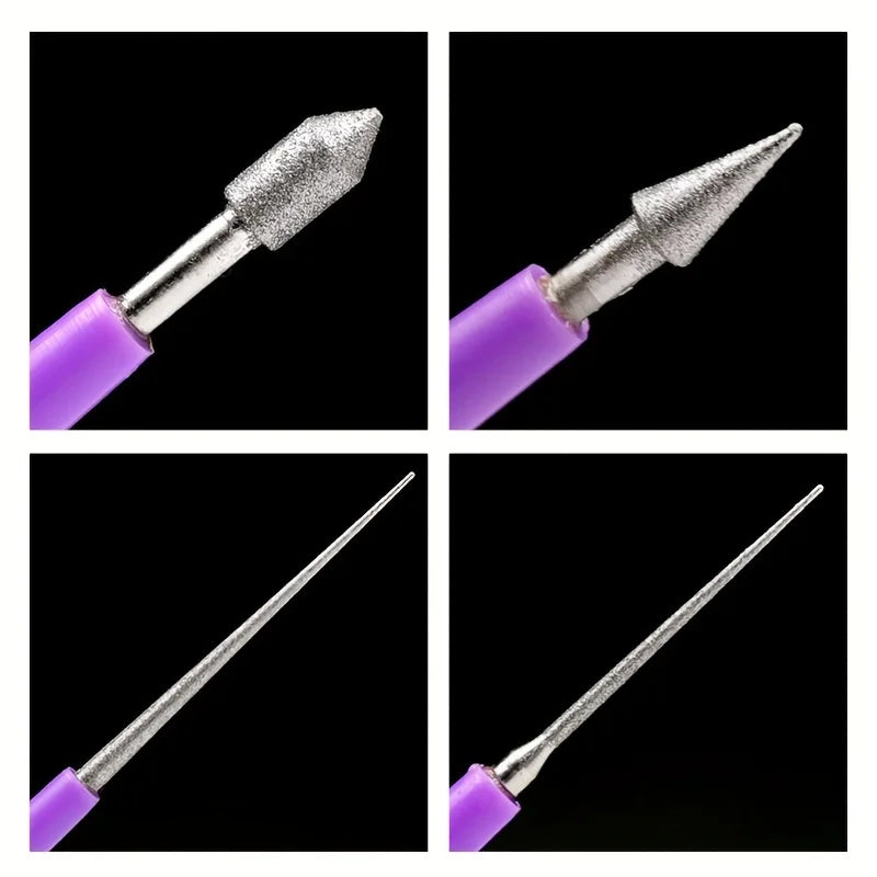 4pcs Diamond Tipped - Bead Reamera Tool - 4pcs Beading Hole Enlarger for DIY Jewelry Making Qme