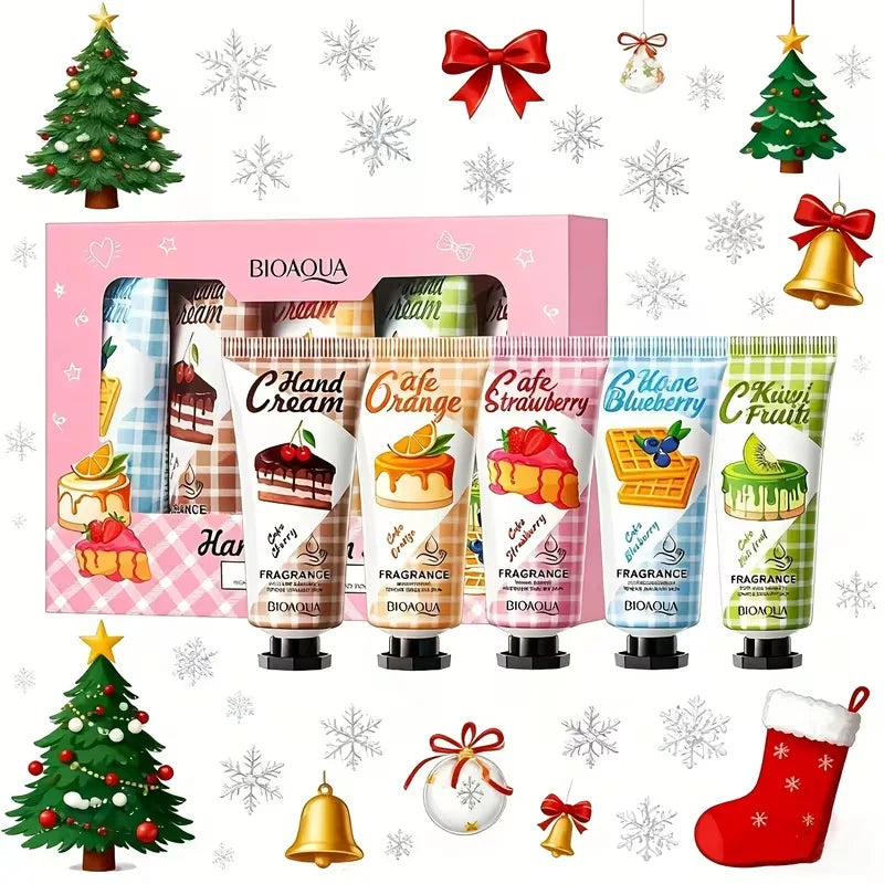 Christmas 5 Box Hand Cream Fragrance Texture Travel Durable Qme