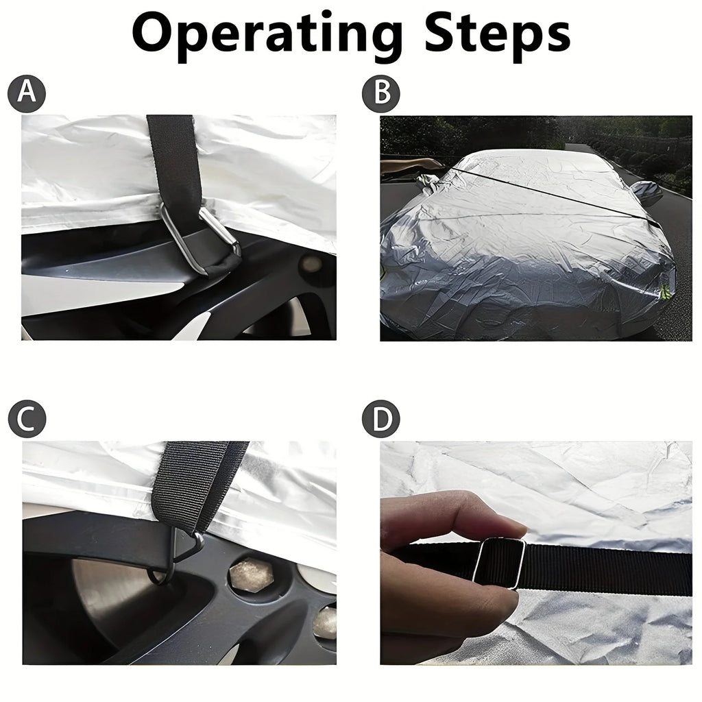 2pcs wind proof belts for car cover - adjustable safety protection, wind proof fixation, durability, weather resistance, Qme