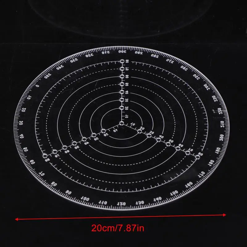 Plastic Finder Lathe Wood Turning Drawing Work Compass Circle Gauge Qme