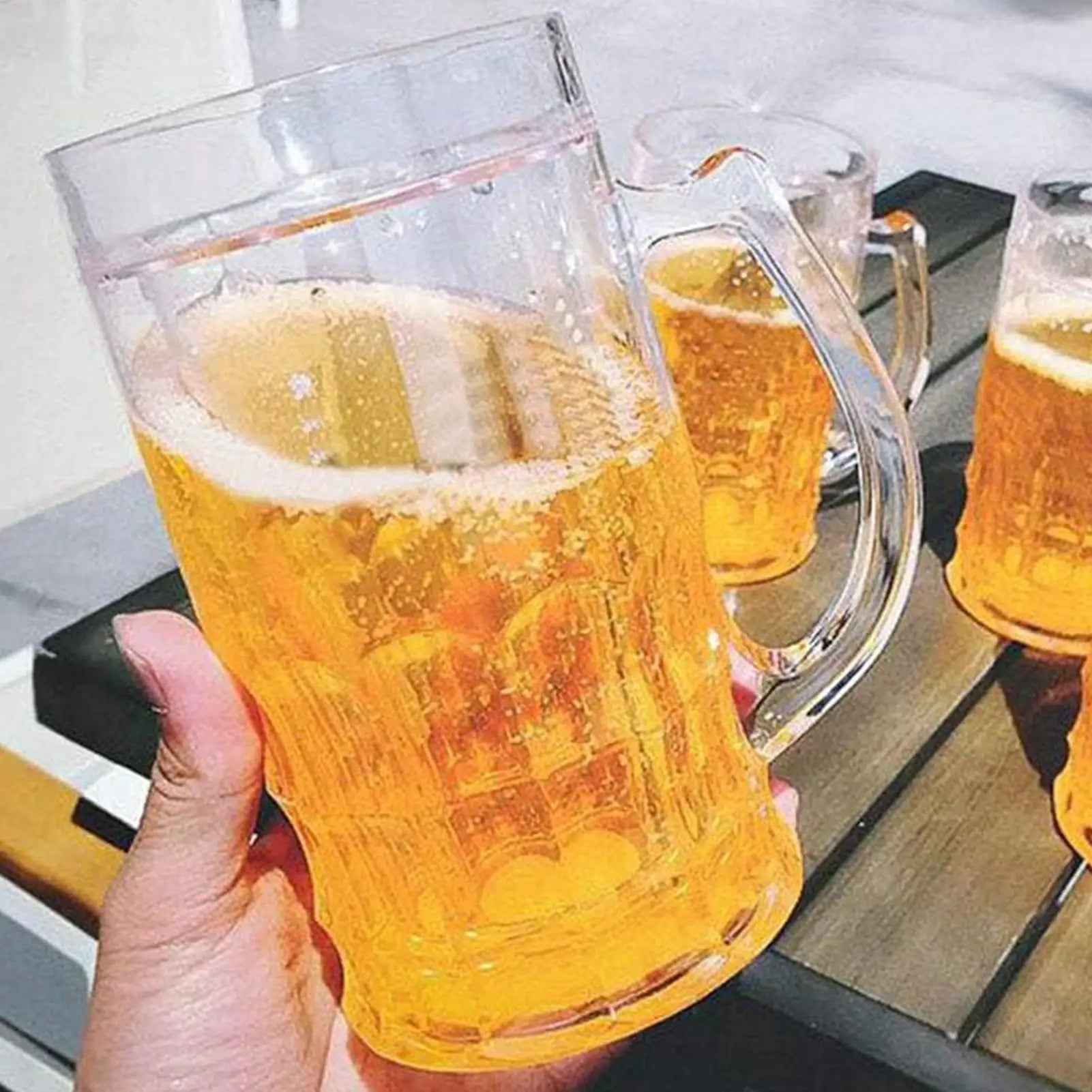 Beer Mug Cup Double Layer Funny Fake Dishwasher Safe Party Fun Prank Qme