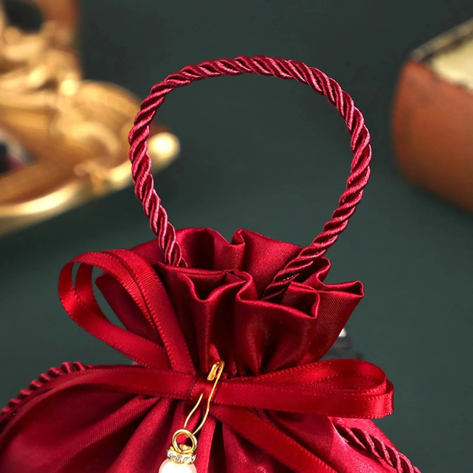 Velvet Gift Bag Wedding Party Velvet Candy Box Gift Bags for Wedding Gift Small Gold Drawstring Gift Candy Pouches New Qme