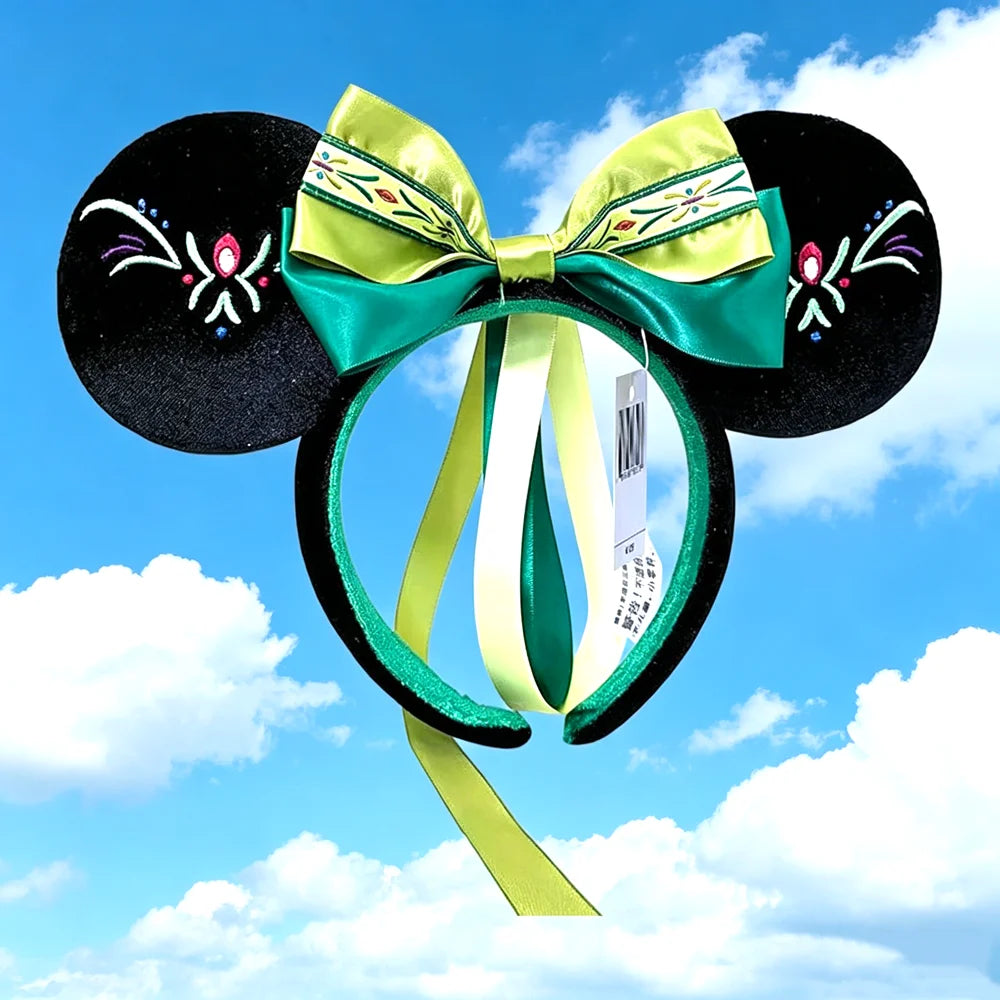 Mickey Mouse Princess Anna Headband Rapunzel Minnie Ears Plush Headwear Children Toys Festival Party Decoration Hair Accessories Qme
