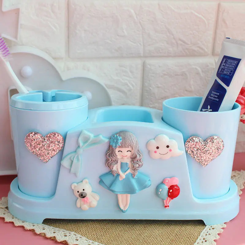 Hello Kitty Kuromi Toothbrush Holder Home Bathroom Storage Box Qme 10
