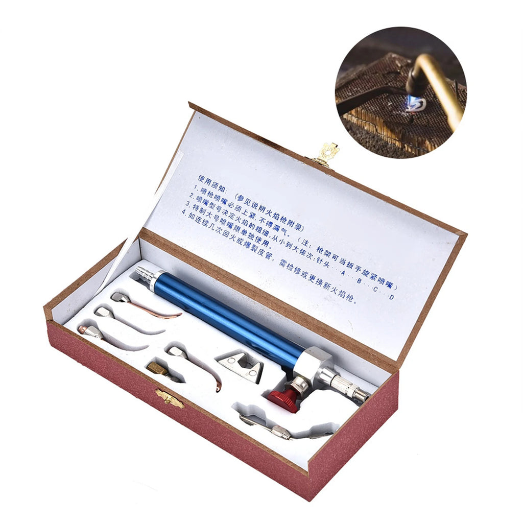 Jewelry Welding Torch Oxygen Torch Jewelry Torch Welding Soldering Gun with 5 Tips for Oxygen Cylinders Qme