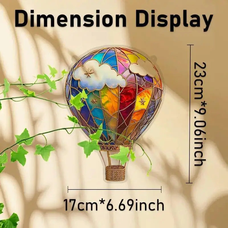 2D Air Balloon Light-collecting Device Flower Window Pendant Garden Qme D