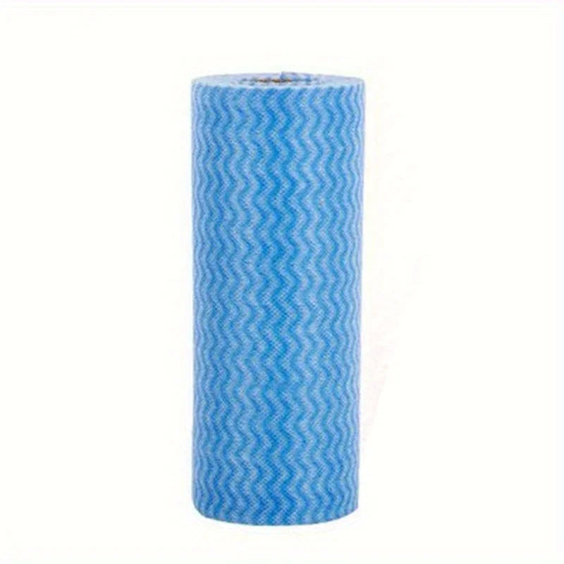 1 Roll of Disposable Oil-Free Non-Woven Dishcloths - Perfect for Kitchen Cleaning! Qme
