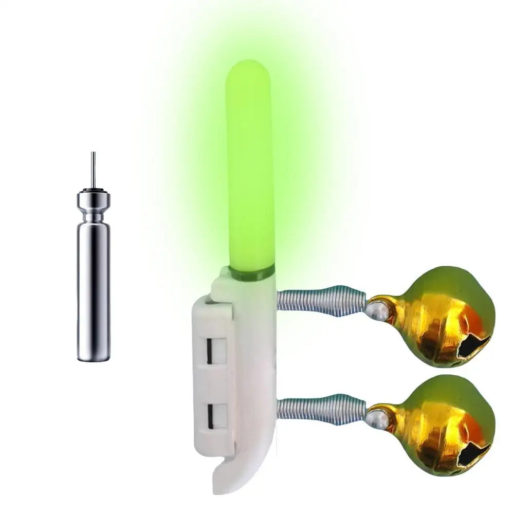 Fishing Rod Light Clip Fishing Light Stick Rod Bell USB Charge Luminous Tackle Night Bright Lamp Fish Bell Alarm Indicator Rings Qme 02