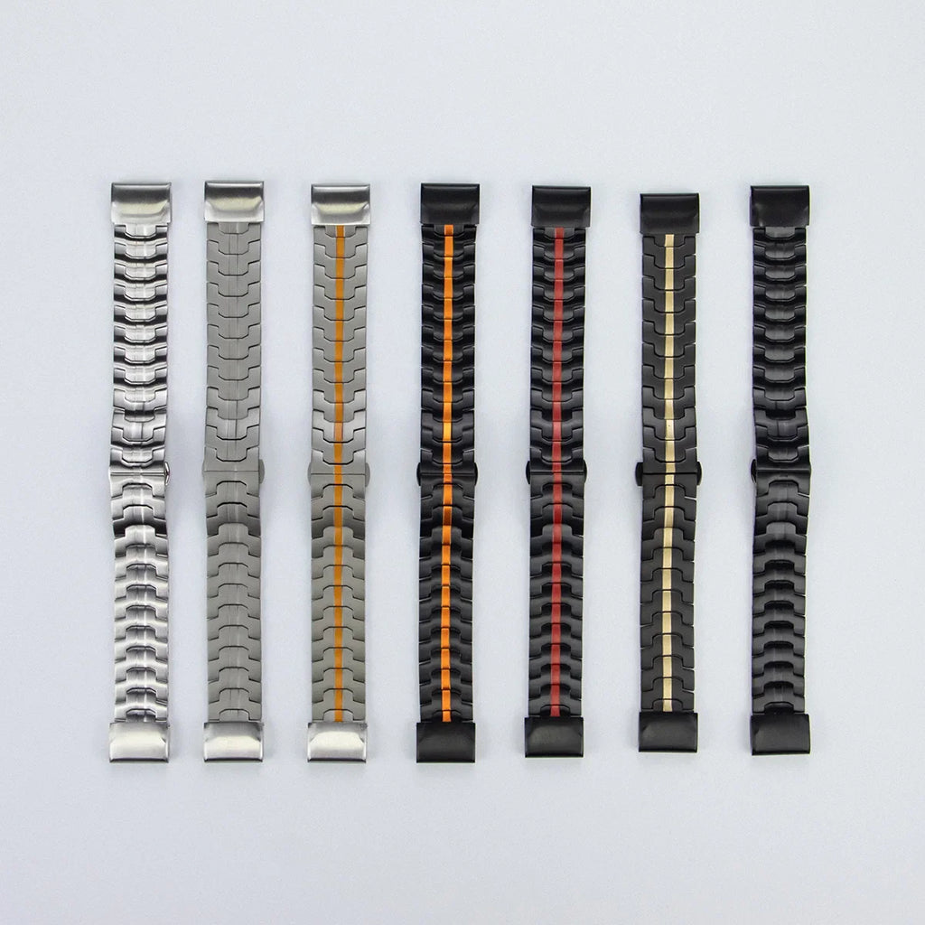 26 22mm Quick fit Stainless Steel Strap For Garmin Fenix 6/6X/6XPro/7/7X/5XPlus/3 Metal Release Watch Band For Forerunner945 935 Qme