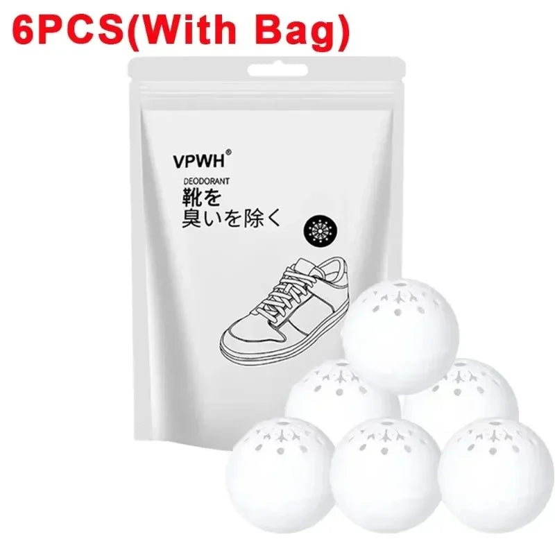 Deodorizer Freshener Balls 6pcs for Shoes Multifunction Jasmine Scent Fresheners Footwear Shoe Closet Toilet Deodorization Qme 6pcs