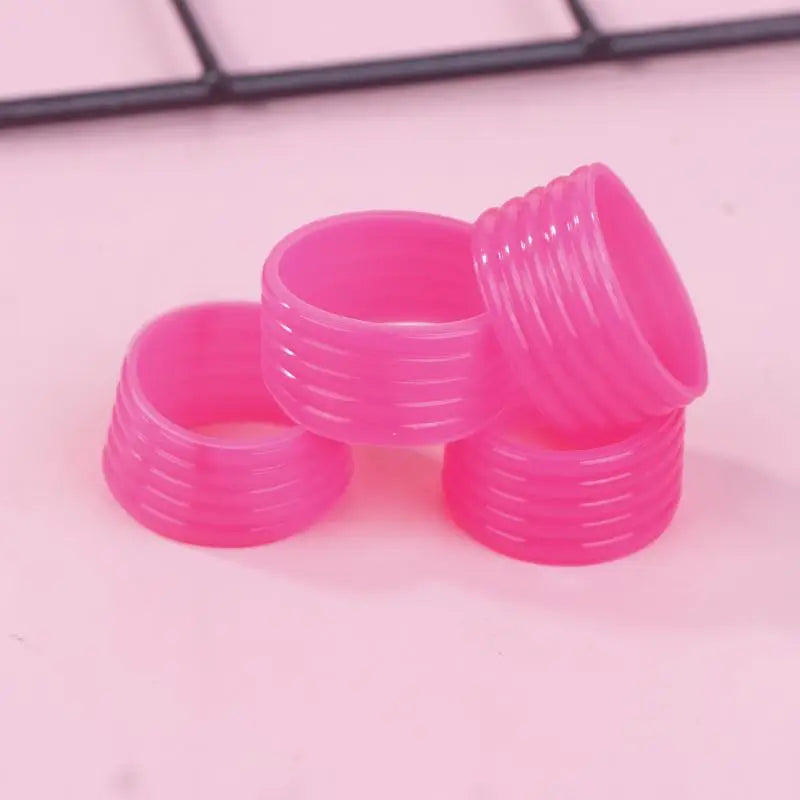 Lot Silicone Tennis Racket Grip Ring Handle Closure Rubber Qme Rose red