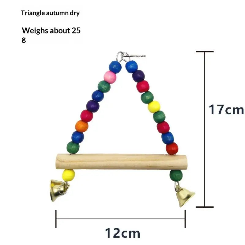Bird Climbing Toys Cage Accessories Colorful Pet Swing Cloud Ladder Qme A6