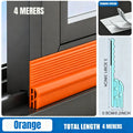 2 4M Self Adhesive Window Door Seal Strip Windproof Soundproof Qme Orange 4M