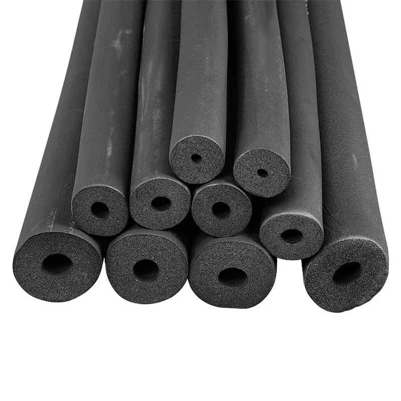 1.8M Sponge Rubber Pipe Black Waterproof Pipeline Holder Thermal Insulation Tubular Protective Sleeve For Air Conditioning Qme