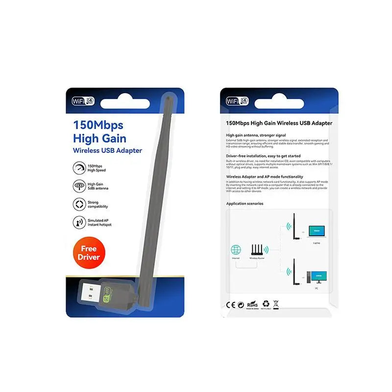 Usb Wireless Network Adapter AC1200 Wifi Receiver Desktop Computers Qme one size A5
