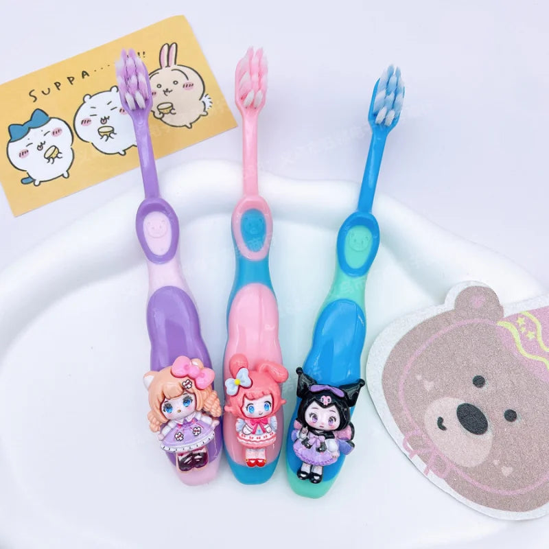 Hello Kitty Kuromi Soft-bristle Toothbrush Gentle Gums Teeth Thorough Qme