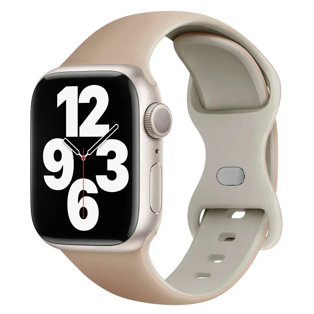 Silicone Band Apple Watch 10 9 8 7 6 5 4 3 SE Strap IWatch Ultra 2