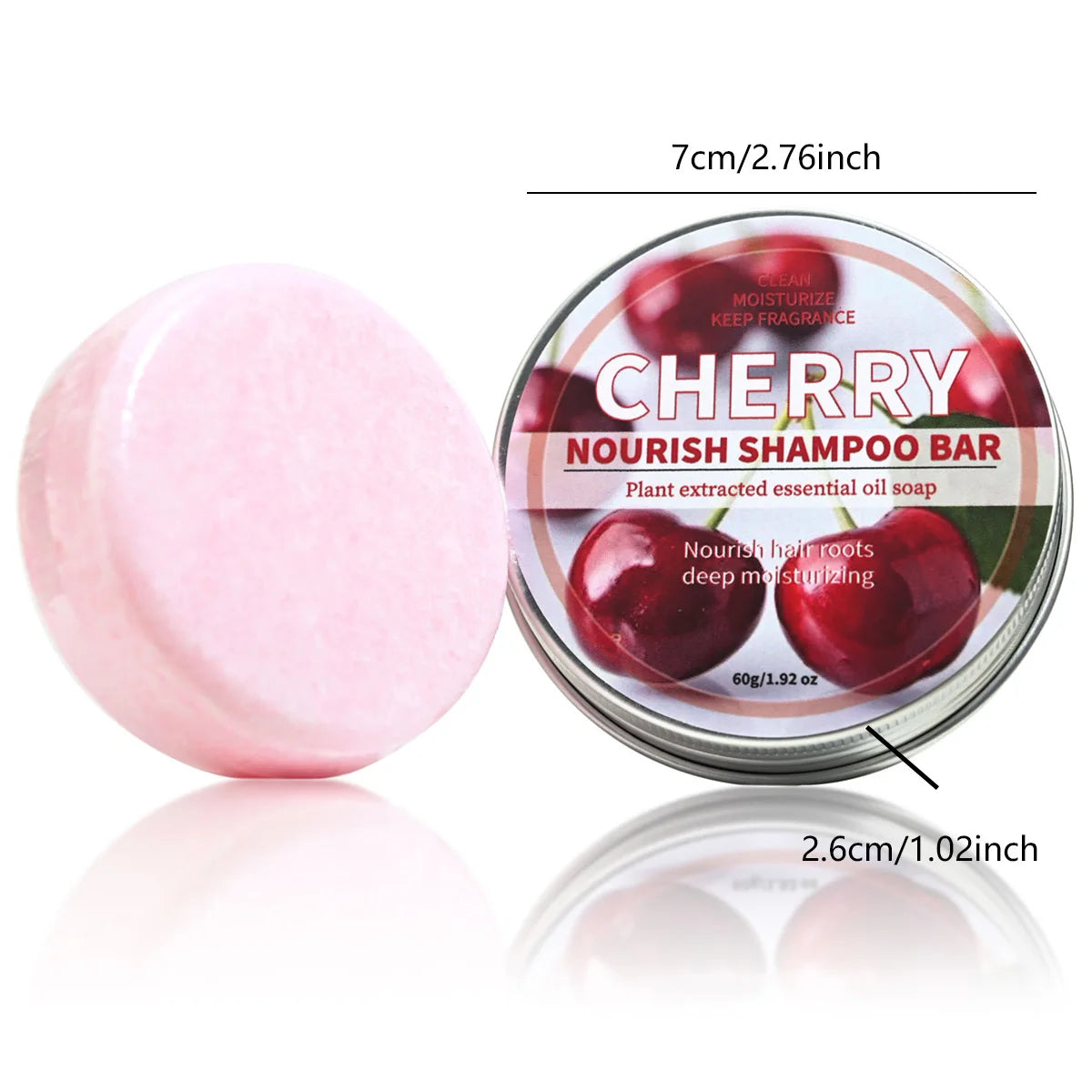 Cherry Fruit Essence Shampoo Bar Plant Extract Moisturizing Qme