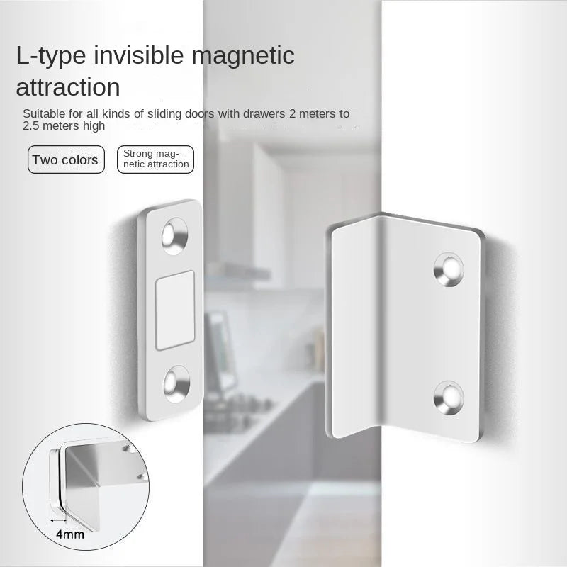 Magnetic Door Catch Latch Invisible Strong Adhesion Drill-free Mount Qme