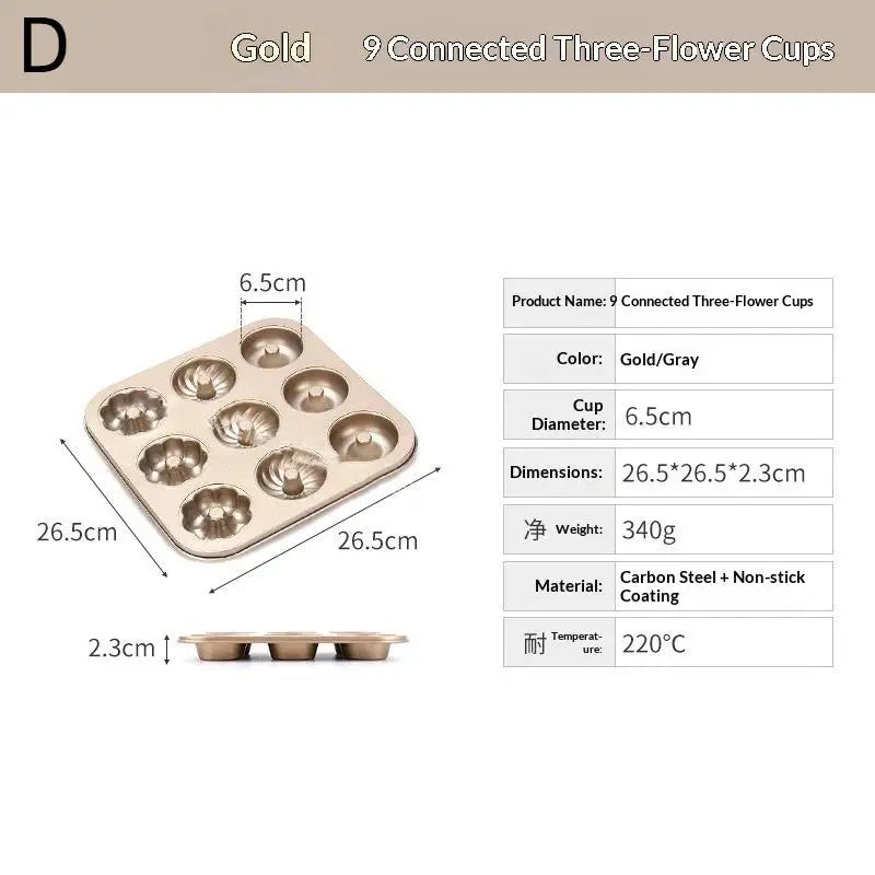 6 9 12 Cavity Butter Bear Madeleine Cake Mold Baking Tray Oven Qme D