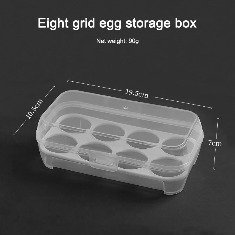 Egg Box 3 4 8 Grids Holder Container Outdoor Camping Picnic Eggs Case Qme 8 white