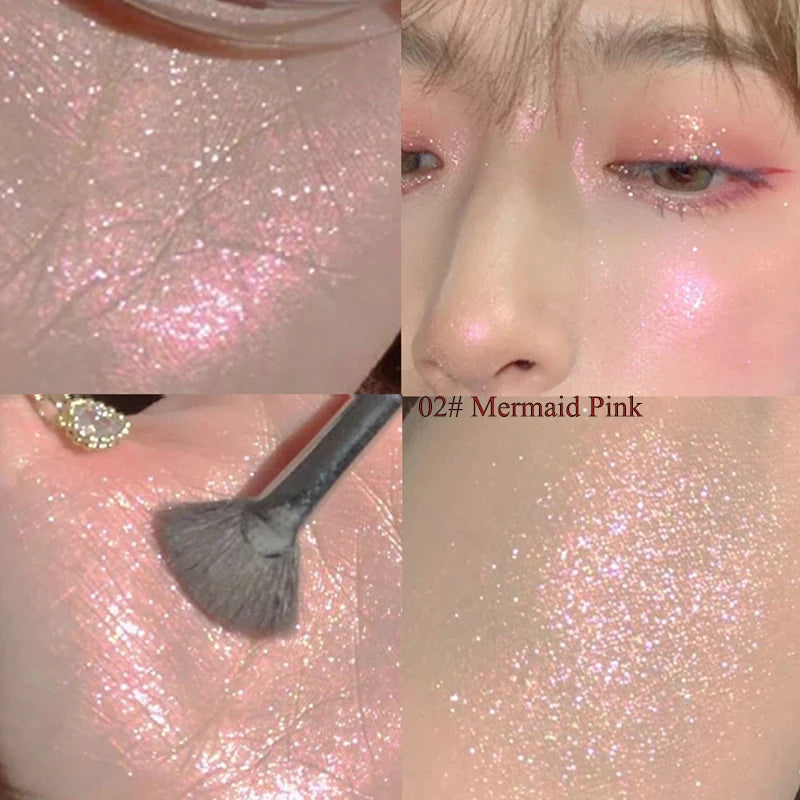 Highlighter Makeup Palette Glitter Face Body Cheek Diamond Shimmer Qme 02