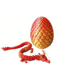 3D Printed Dragon Eggs Inside Rainbow Articulated Toys Crystal Red Qme red