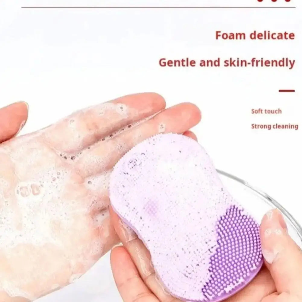 Face Scrubber Mini Facial Brush Silicone Wash Exfoliator Finger Glove Pads Handheld Cleansing Brushes Tool Skin Care Deep Clean Qme