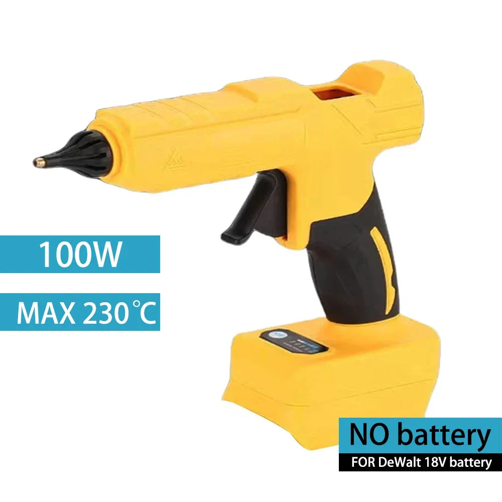 Electric Hot Melt Glue Gun for Dewalt 18V Battery Cordless Electric Glue Gun 11mm Glue Stick Hot Melt Welding Air Gun No Battery Qme No Battery