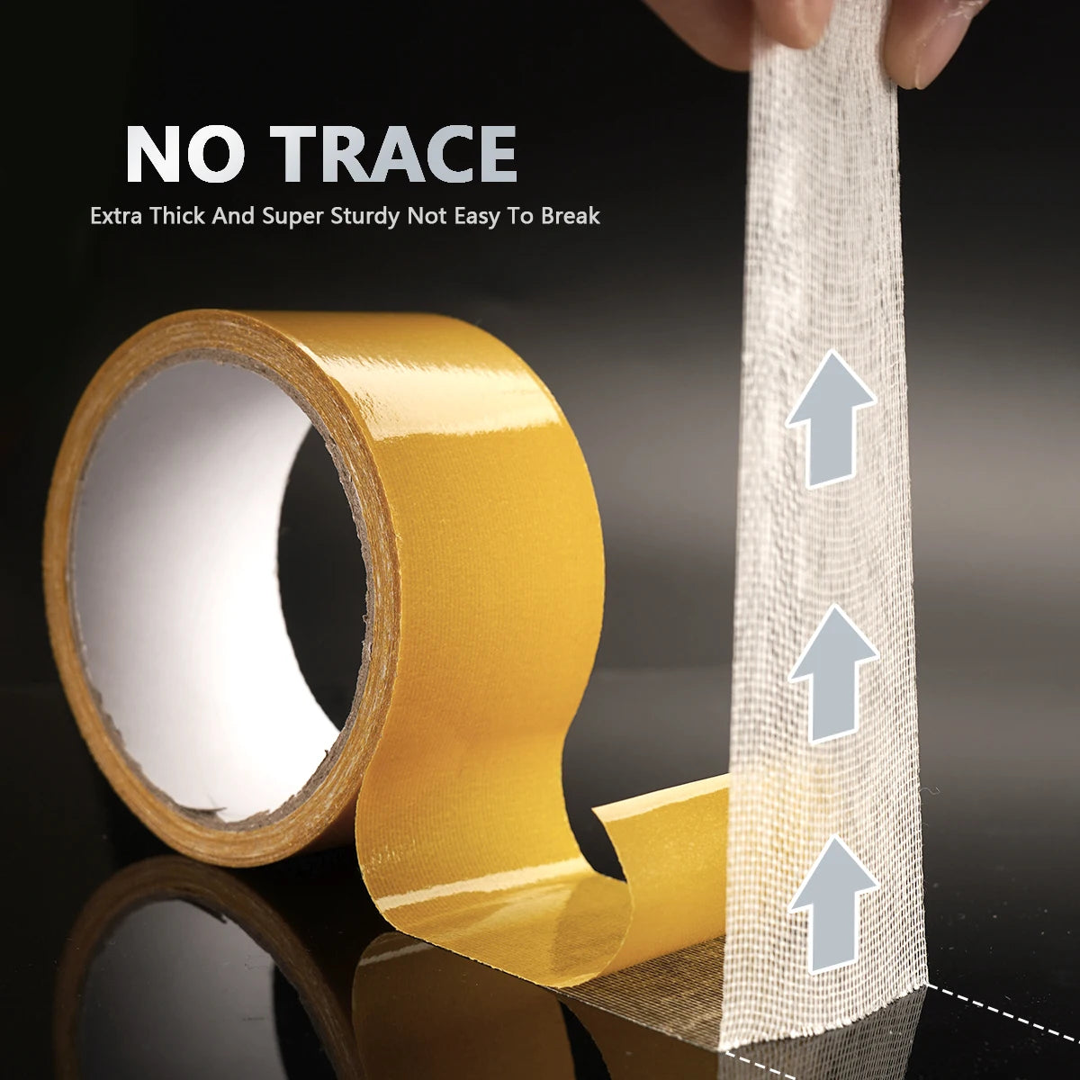 High Adhesive Strength Mesh Double-Sided Duct Tape - Weatherproof, Invisible, Quick & Seamless Installation for Carpet, Weddings Qme